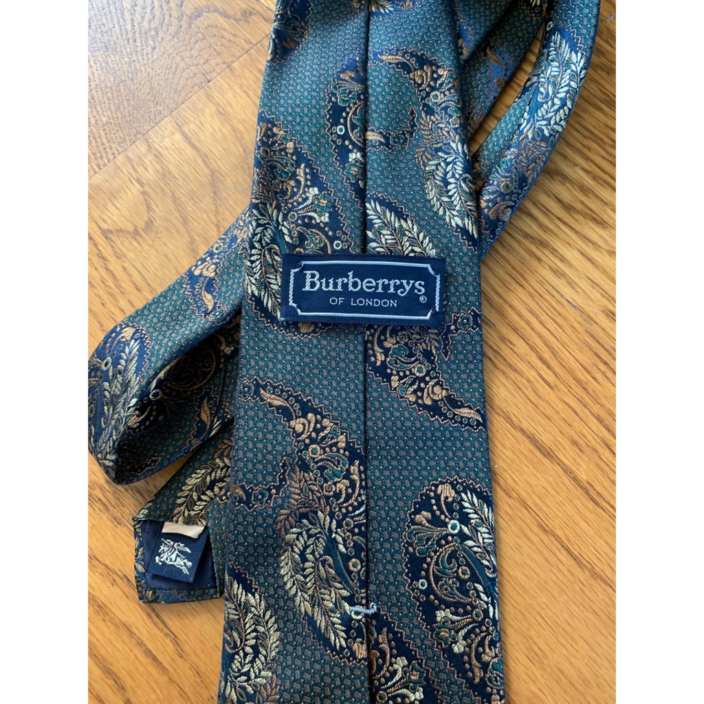 Authentic Burberry 1980s Silk Tie